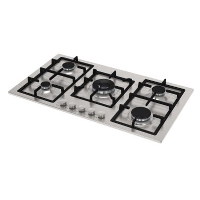 G3 Ferrari Hob 90cm 5 Gas Burners Cast Iron Support Center Triple Burner