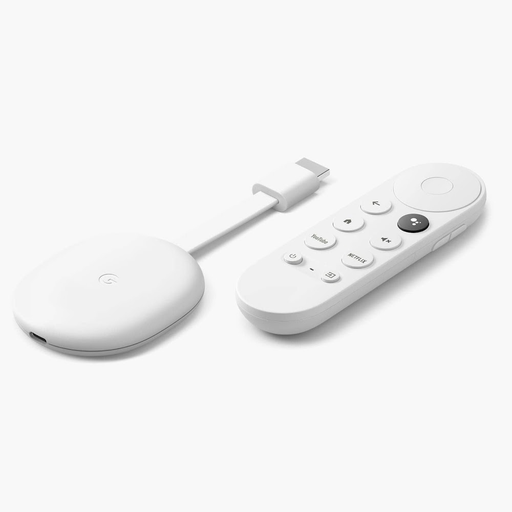 Google Chromecast HD with Google TV Remote - White (NEW)