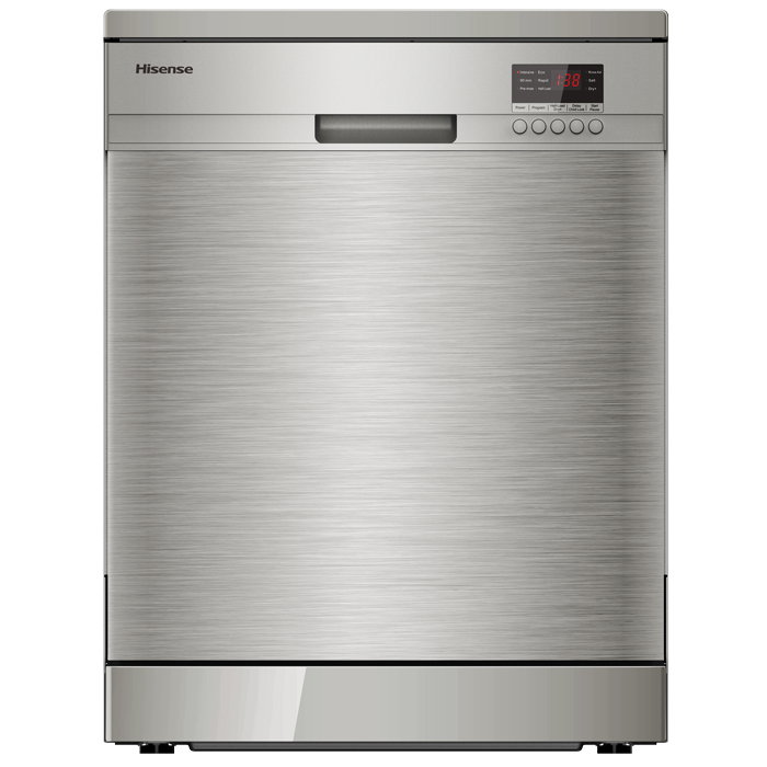 hisense dishwasher 5program 2basket 2spray 13sets a++  stainless steel
