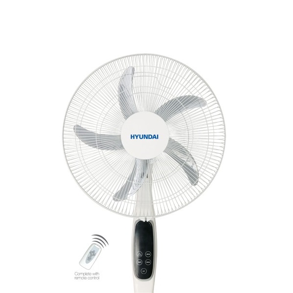 Hyundai Fan 18" Stand 60W with Remote - White