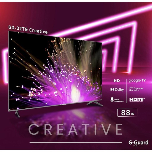 32" G Guard LED Smart TV 4k Dolby Sound GoogleTV - Creative