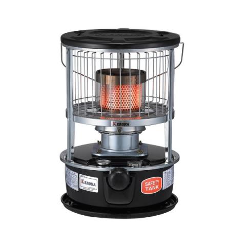 kerona kerosene heater glass burner 5.3l - black