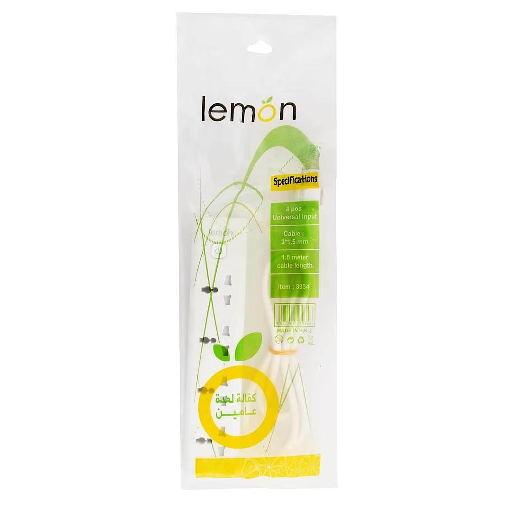 Lemon 3m Extension 4 Socket EU/MK (SL3934)