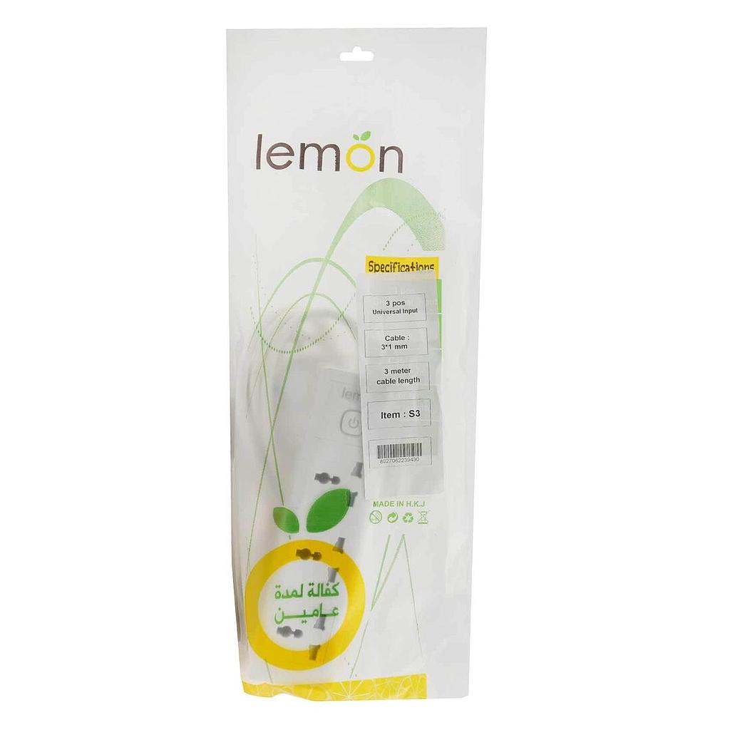 Lemon Extension Socket S3 | HOME ESSENTIALS