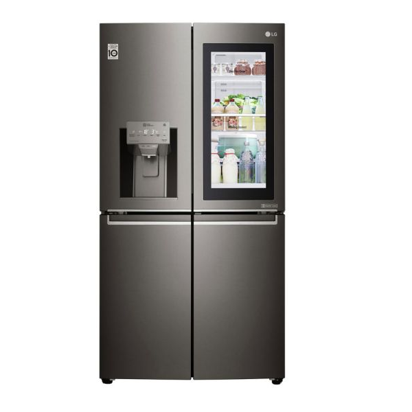 LG Refrigerator Instaview Door-in-Door Four Door 889 Liter With Hygienefresh+ - Black Stainless