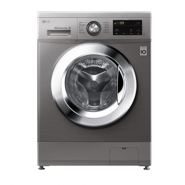 LG Washing Machine 7kg Steam Direct Drive ThinQ - Silver