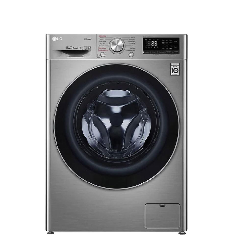 LG Washing Machine 9kg 1400 RPM Spa Steam Direct Drive ThinQ BlackSteel 