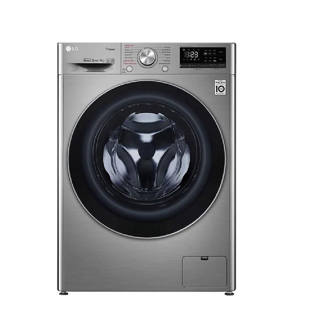 lg washing machine 9kg 1400 rpm spa steam direct drive thinq blacksteel 