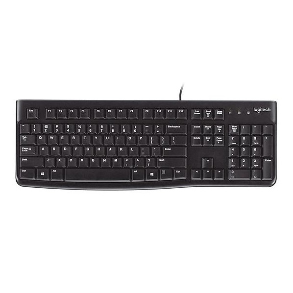 Logitech K120 USB Keyboard Spill-Resistant with Quiet Typing