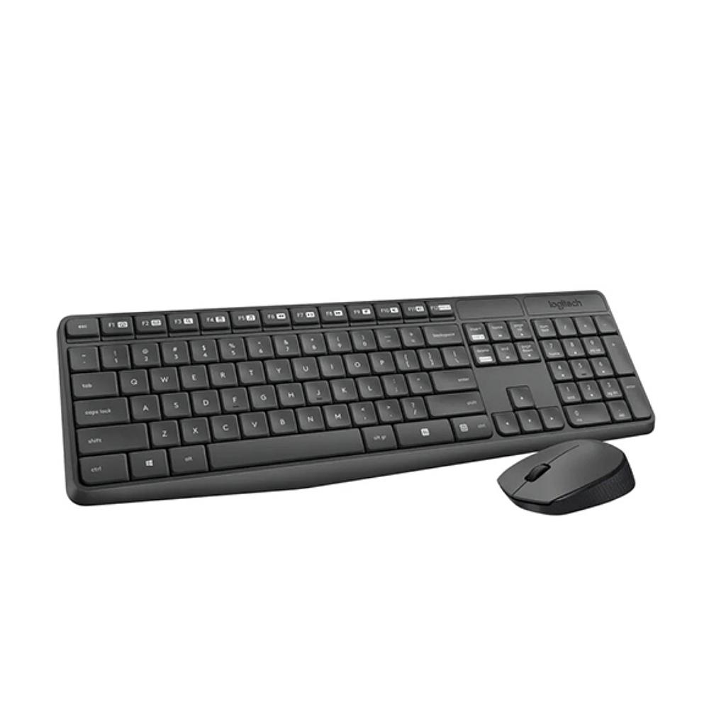 Logitechلوجيتك MK235 لوحة مفاتيح وماوس كومبو لاسلكي | Computer Peripherals