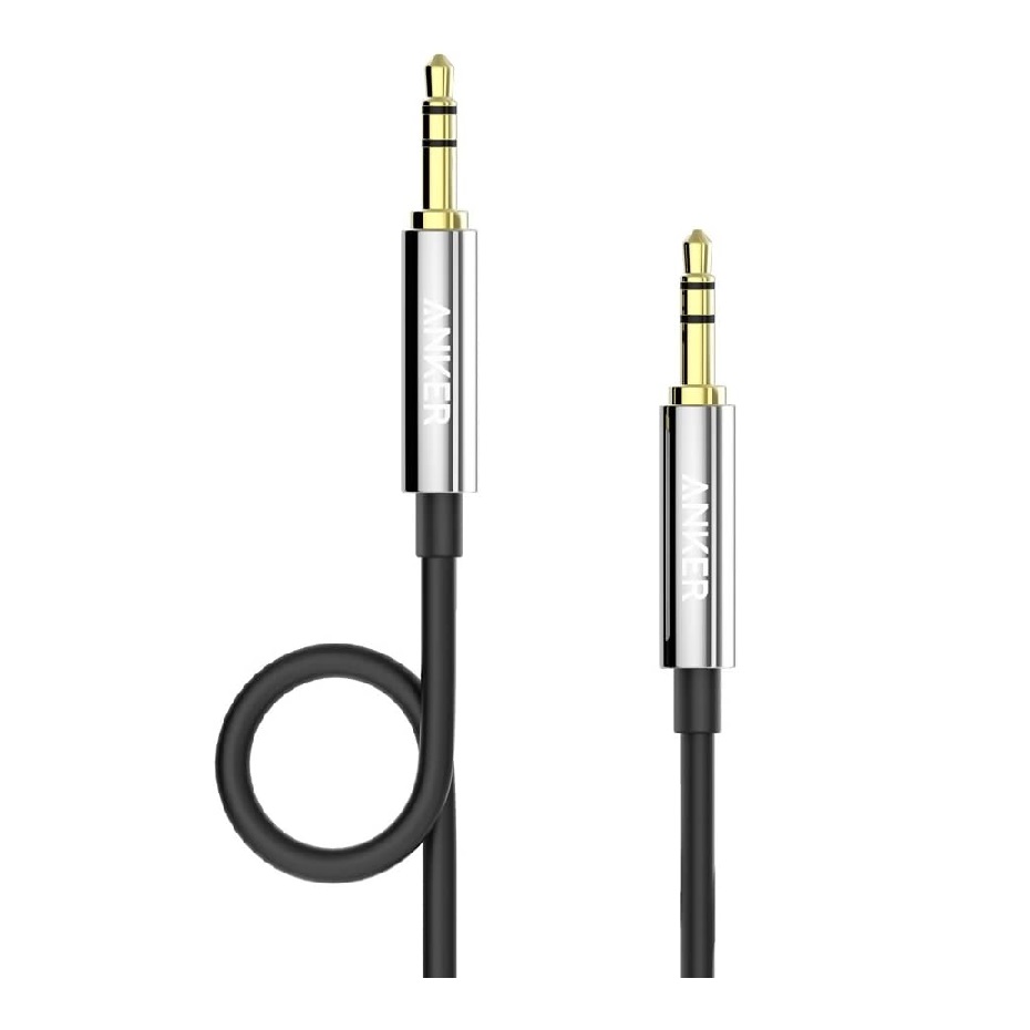 Anker (AUX) 3.5mm MaleToMale Audio Cable - Black | Mobile Accessories