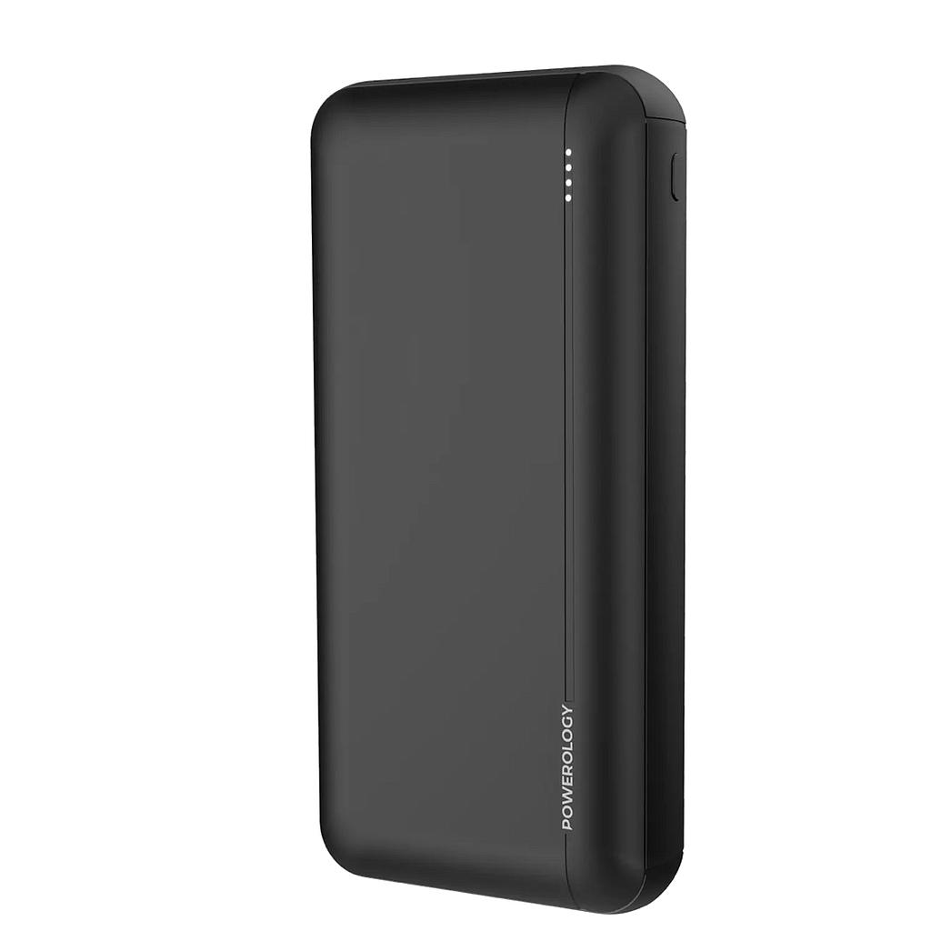 Powerology 20000mAh PD QC polymer Power Bank - Black