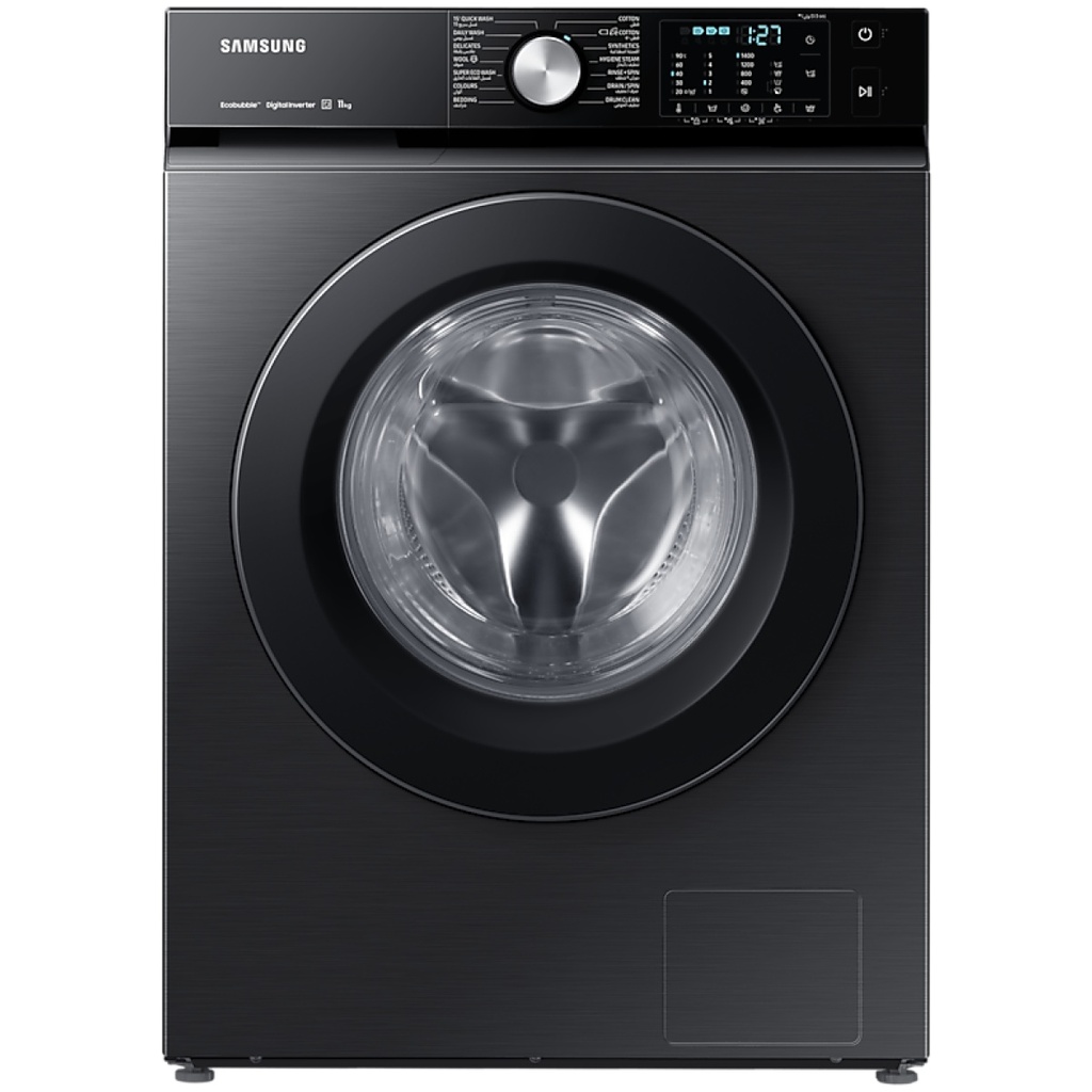 Samsung Washing Machine Steam Inverter Eco Bubble 11kg - Black [0VAT]
