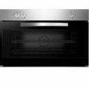 silverline built-in gas oven 90cm 110L fan -sSteel gg