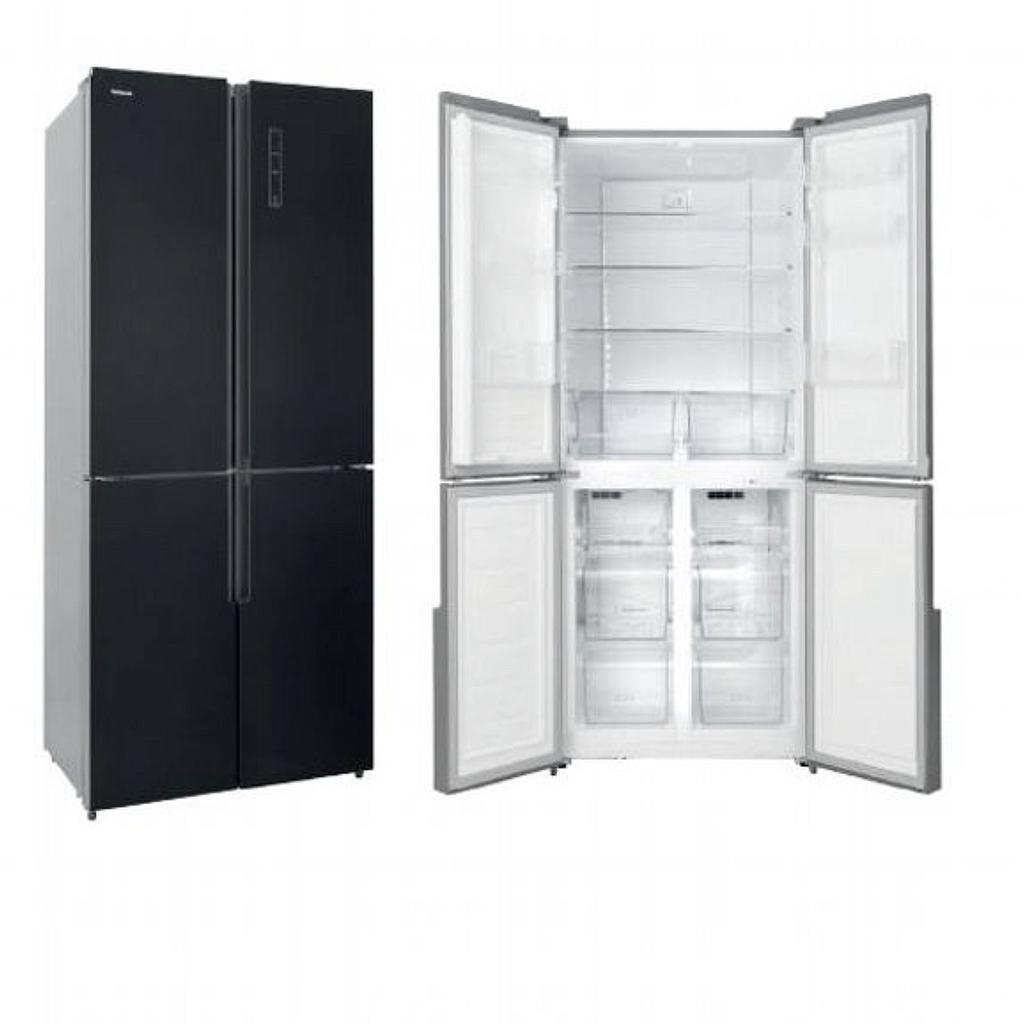 Silverline Four Door Refrigerator - Black