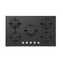 Silverline 5 Gas Burners Hob 90cm - Black Tempered Glass