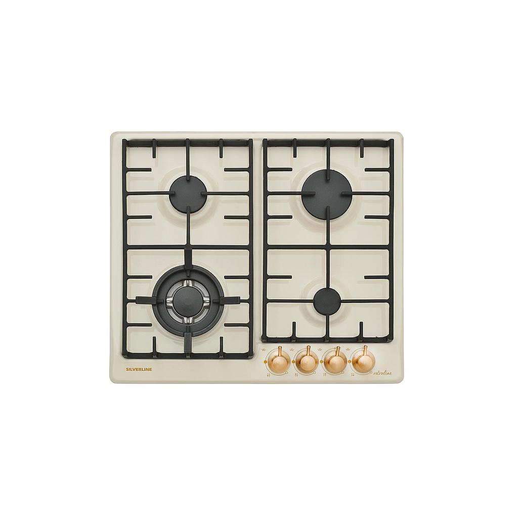 Silverline Hob Gas Retro 60cm 4 burners Beige