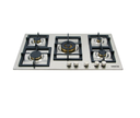SUPERCHEF Hob 90cm 5 Burners Brass Full Safetyمفاتيح امامية جميعهم نحاس مفصول تيربو وسط