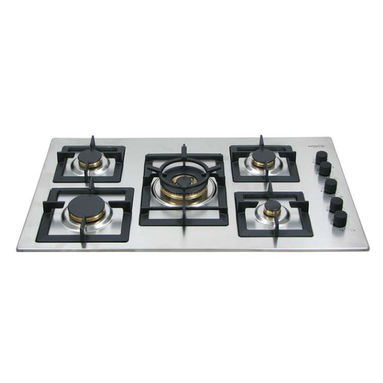 SuperChef Hob 90cm 5Burners Brass Side Knobs Full Safety جميعهم نحاس مفصول مفاتيح جانبية