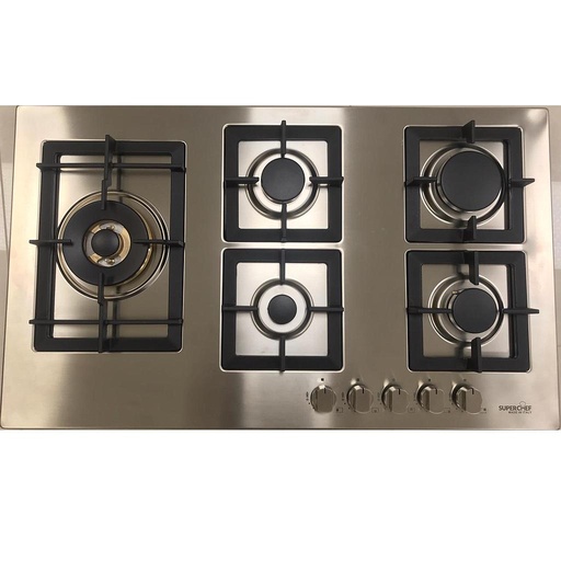 A-TEC Hob 5 Burner 90cm FFD Front knobs Stainless Steel