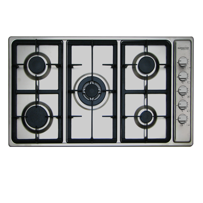 SuperChef Hob 90cm 5Burners Full Safety Side Knobs