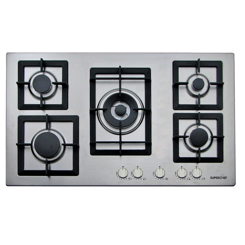 SuperChef Hob 90cm 5Burners Full Safety مفصول