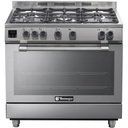 Tecnogas Gas Cooker 5Burners 125Liter 2Fan Full Safety 60x90cm Digital Timer