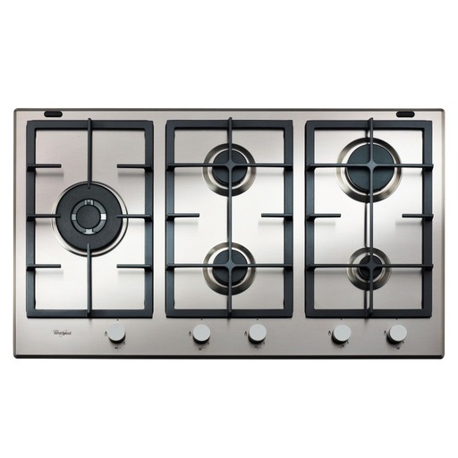 Whirlpool Hob Gas 90cm 5Gas Burner Full Safety Steel