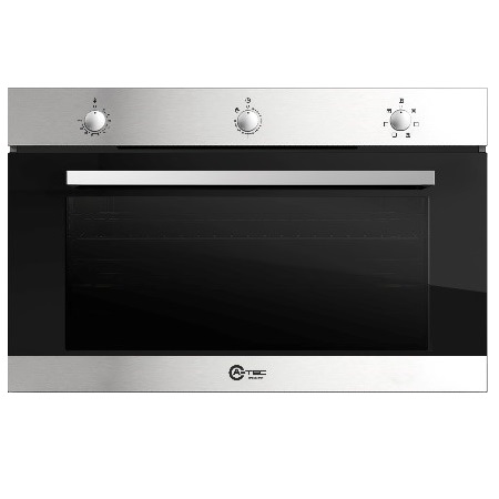 A-TEC Built-in Gas Oven 90cm 2Fans 120L Inox