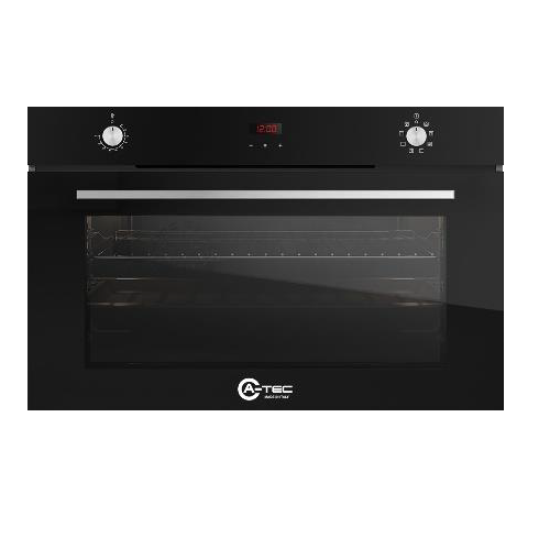 A-TEC Built-in Gas Oven 90cm 3Fans 120L Digital - Black