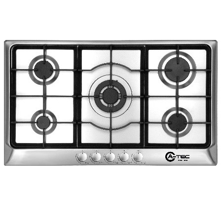 A-TEC Hob 5 Burner 90cm FFD Front knobs Stainless Steel | BUILT-INHOBS