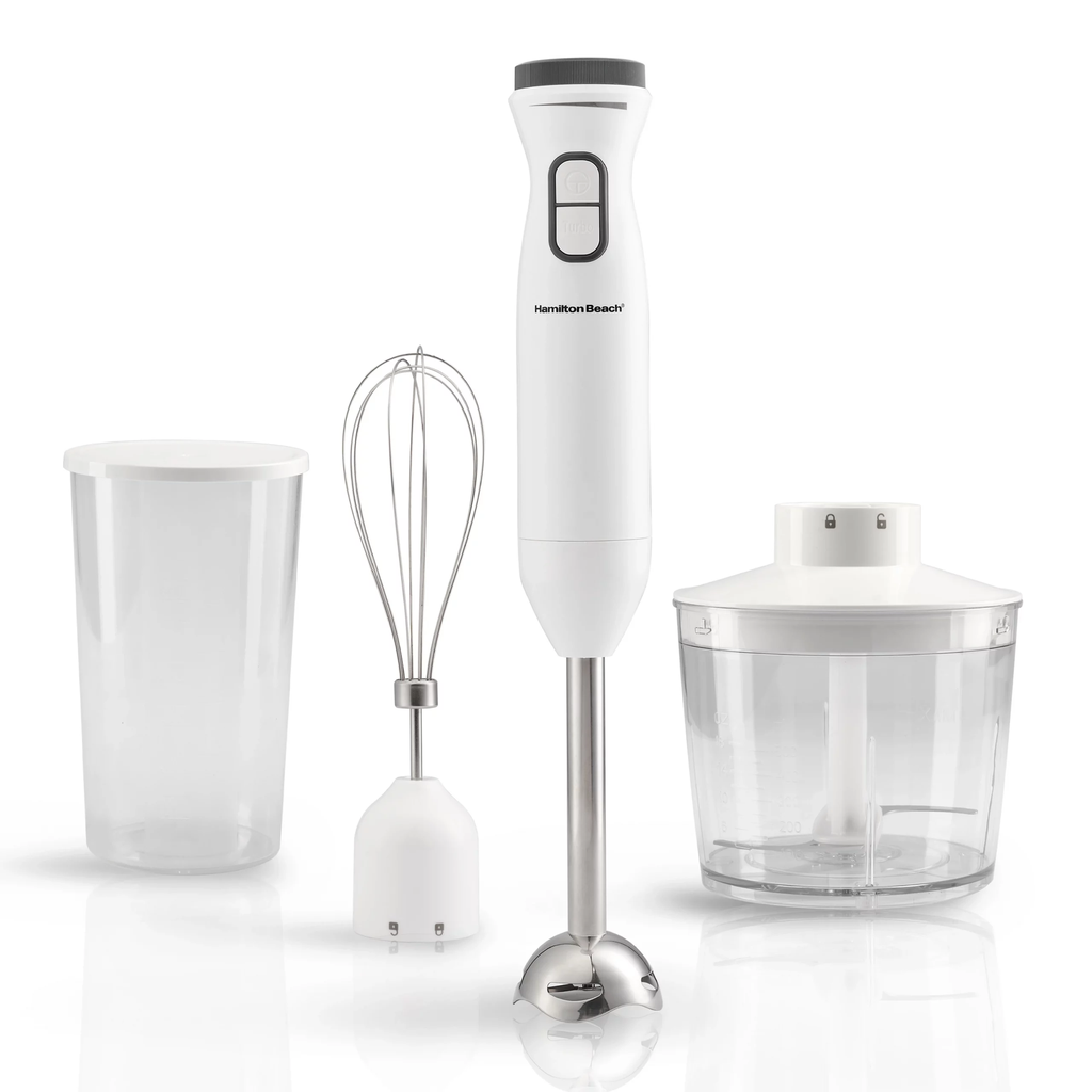 Hamilton Beach Hand Blender Set 600W Turbo Boost - White