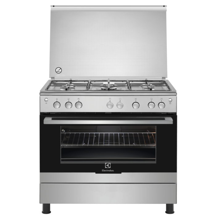 Electrolux Gas Cooker 5Burners 120L Full Safety - Stainless Steel