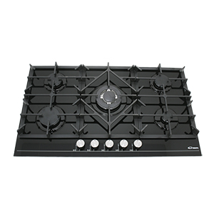 Conti Hob 90cm With 5 Gas Burners Black Glass