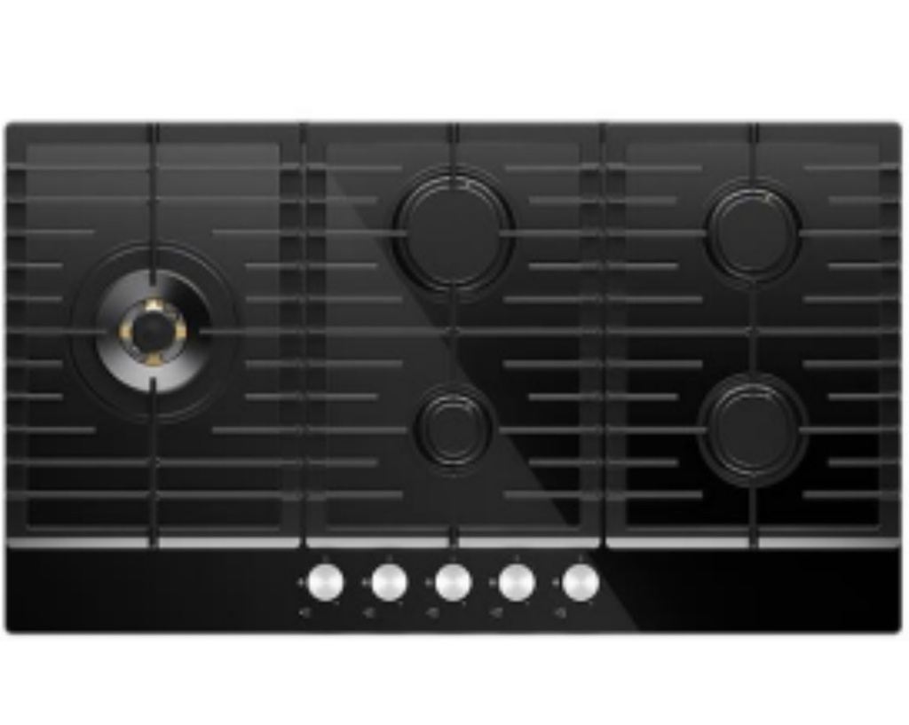 Floraz Hob 90cm Brass Burners - Black