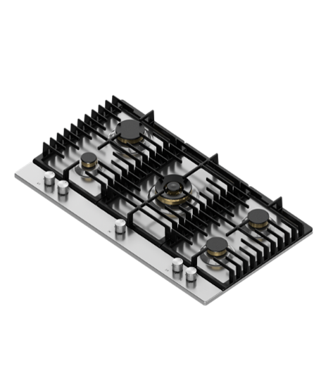 G3-FERRARIG3 Ferrari Hob 90cm 5 Gas Burners Cast Iron Support Center Triple Burner ALL BRASS BURNERS | HOBSBUILT-IN