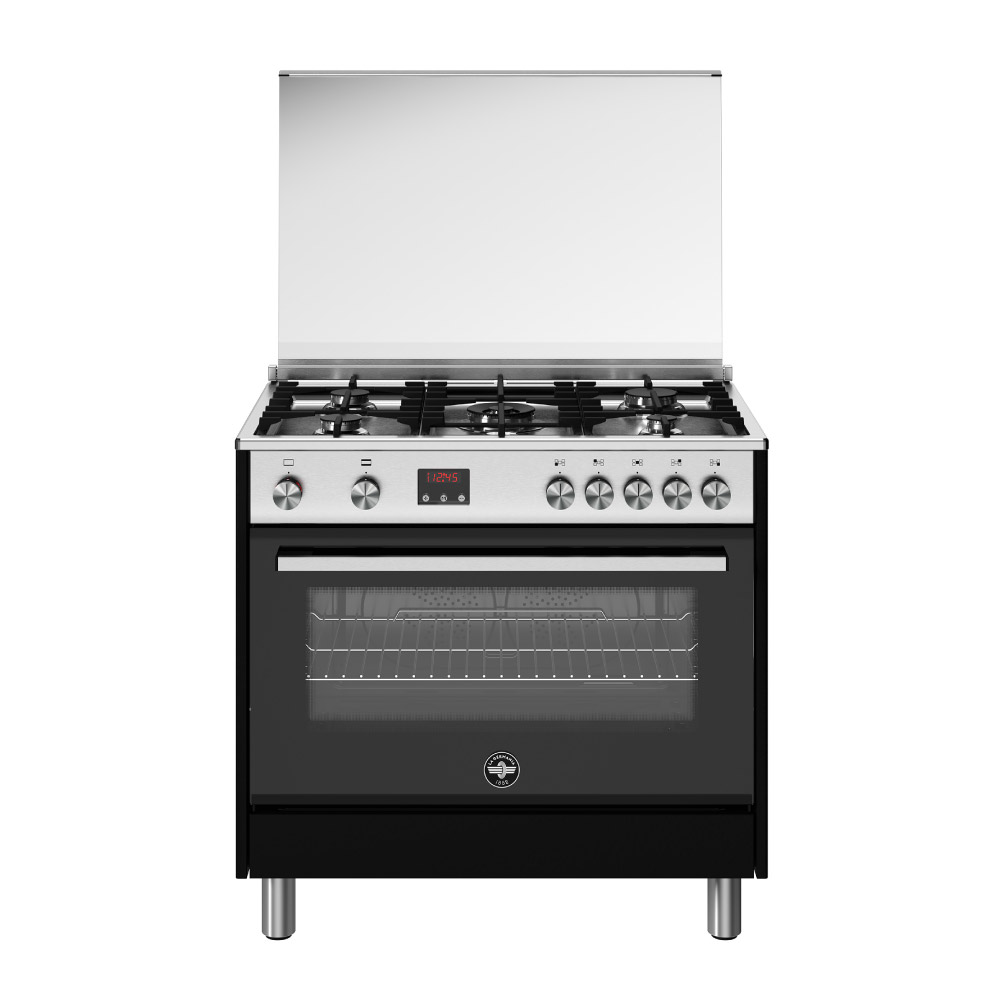laGermania gas cooker 5 burners 142liter full safety digital - black (TUS95C81BCN)