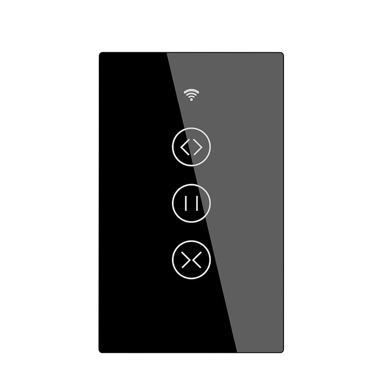 MOES Smart Curtain Switch WiFi+RF 1 Channel Live+Neutral - Black