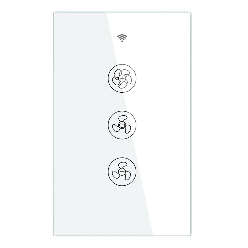 MOES Tuya Smart Fan Switch US  - White (WRS-USF-WH-MS) WiFi+RF