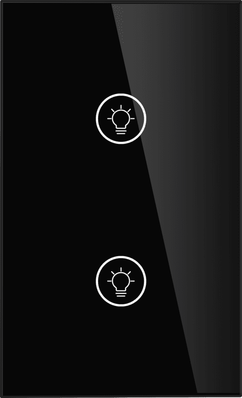 MOES Smart Dimmer Switch 2gang US - Black (WS-USD2-BK-MS) WiFi  |