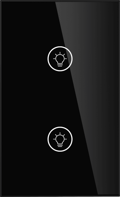 MOES Smart Dimmer Switch 2gang US - Black (WS-USD2-BK-MS) WiFi 