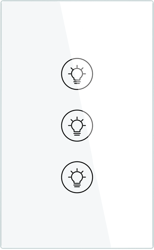 MOES Smart Dimmer Switch 3gang US - White (WS-USD3-WH-MS) WiFi 