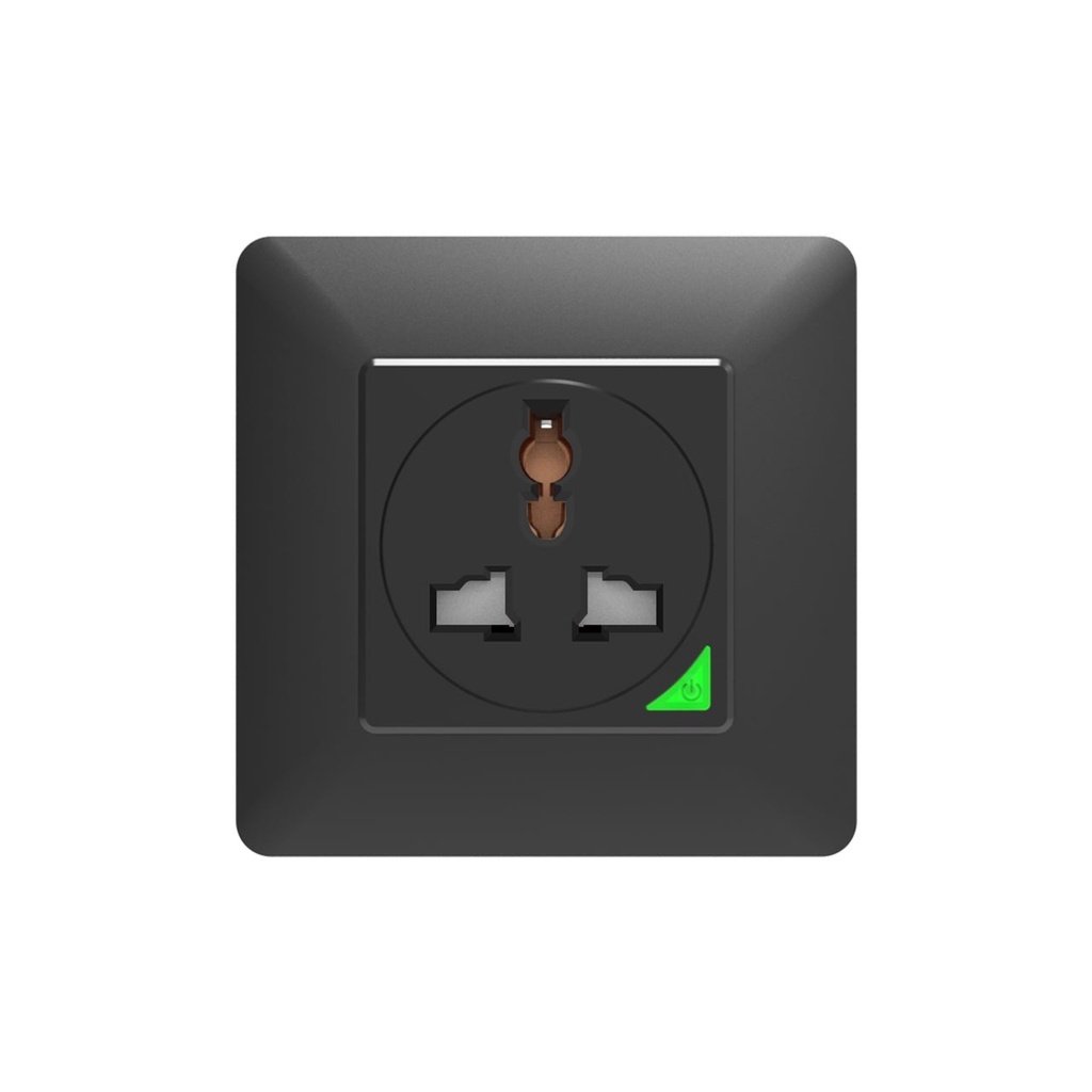 MOES Tuya Smart Wall WiFi Socket - Black (WK-Y-UN-BK-MS)