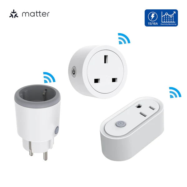 MOES Smart Matter 16A UK Plug With Power Monitor