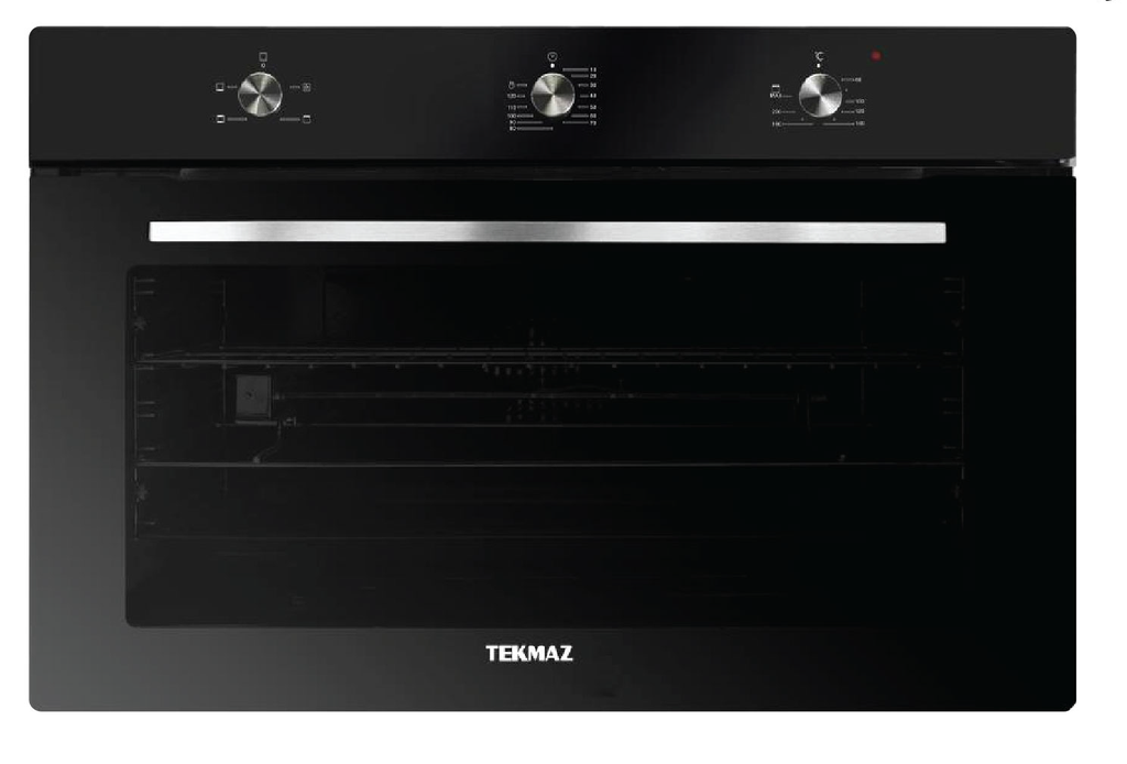 Tekmaz Built-in Gas Oven 90cm - Black