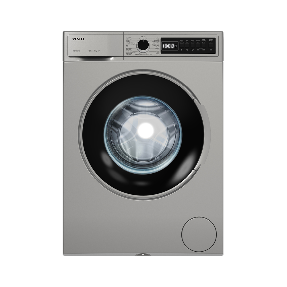 VESTEL Washing Machine 7Kg 1200Rpm Silver (NEW0)