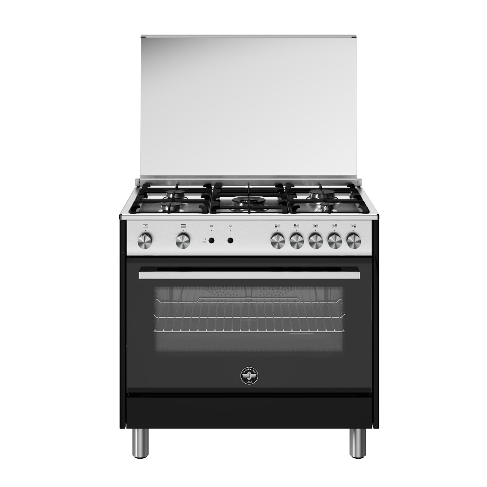 Lagermania Gas Cooker 5Burners Full Safety 142L SoftClose-  Black (TUS95C81CN/25)
