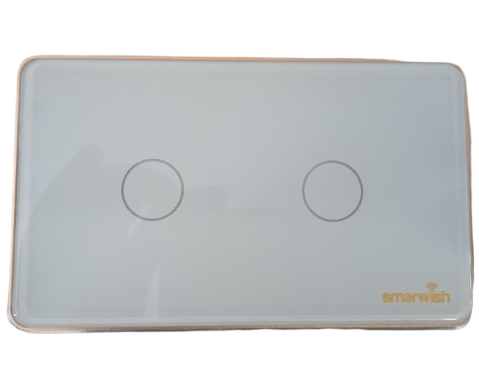 Smarwish Tuya 2 Gang Switch US - Deluxe White (smarswitch 2-DLX-US-W)