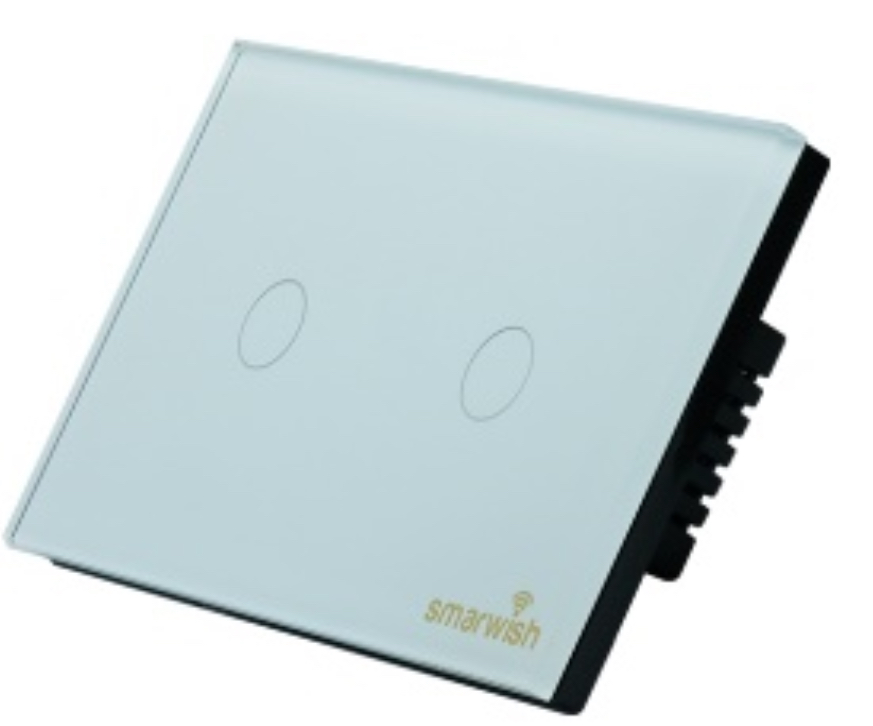 Smarwish Tuya 2 Gang Switch US - White (smarSwitch 2G-US-W)