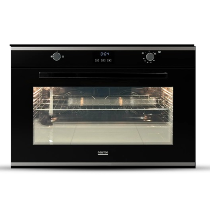 Built in Gas Oven 90cm 135Liter 2+1Fans - Black